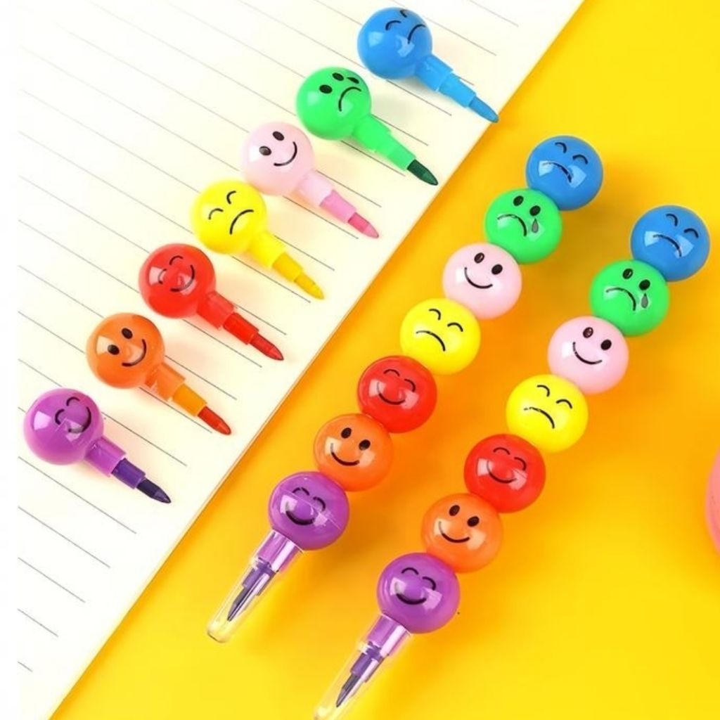 

Pensil Warna Rainbow (2 Set/2 PCS) 1 Set Isi 7 Warna Creative Sweet Smile Pensil Untuk Bongkar
