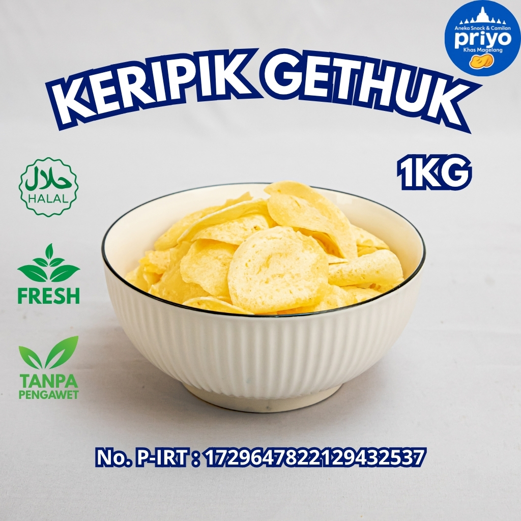 

Keripik Gethuk 1Kg Priyo Snack Khas Magelang Renyah Gurih Halal Tanpa Pengawet