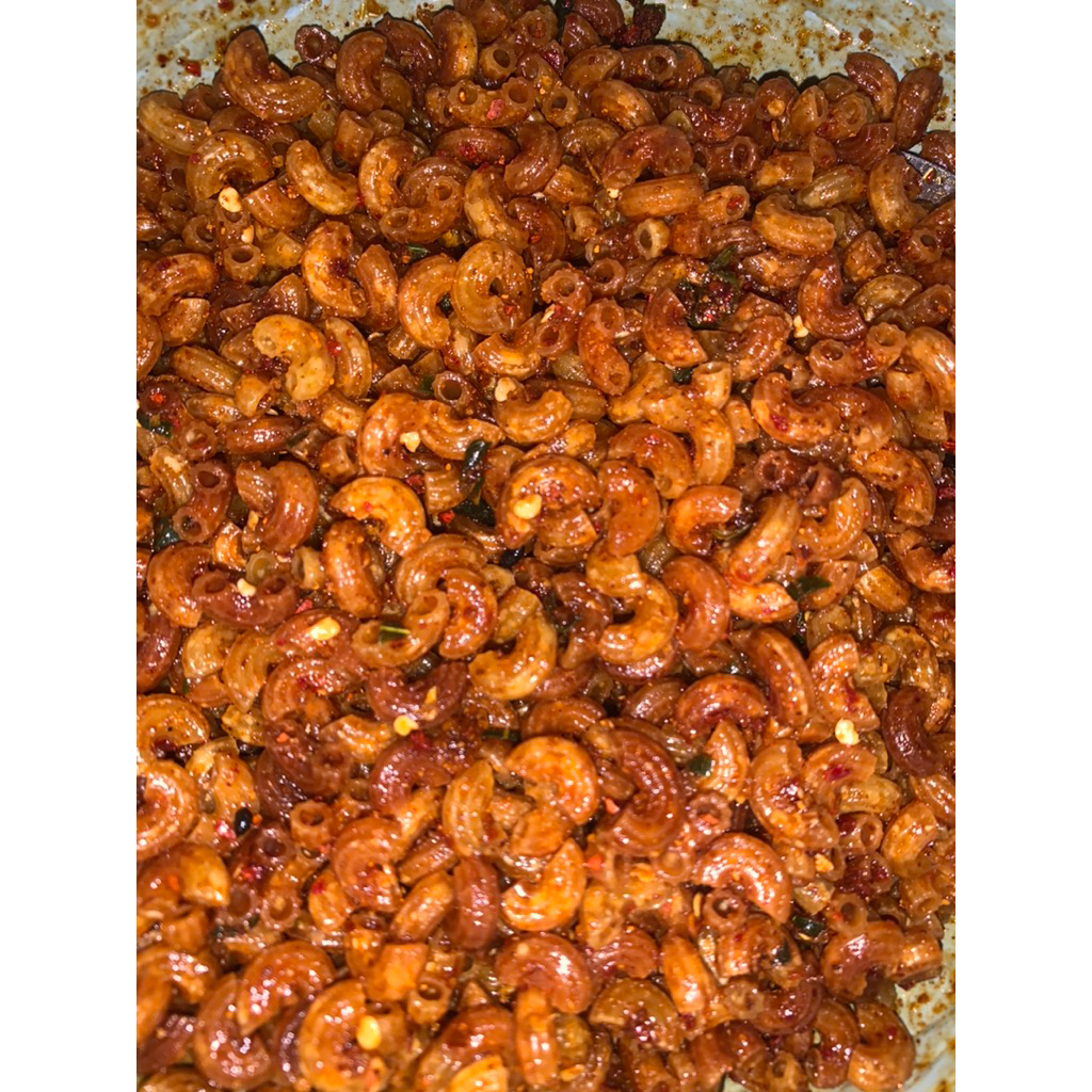 

makaroni cikruh makaroni kecil pedas daun jeruk