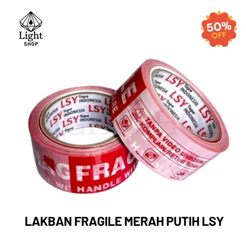 

LAKBAN FRAGILE UNBOXING WARNA MERAH PUTIH JUMBO 200 YARD JANGAN DIBANTING LSY BISA COD