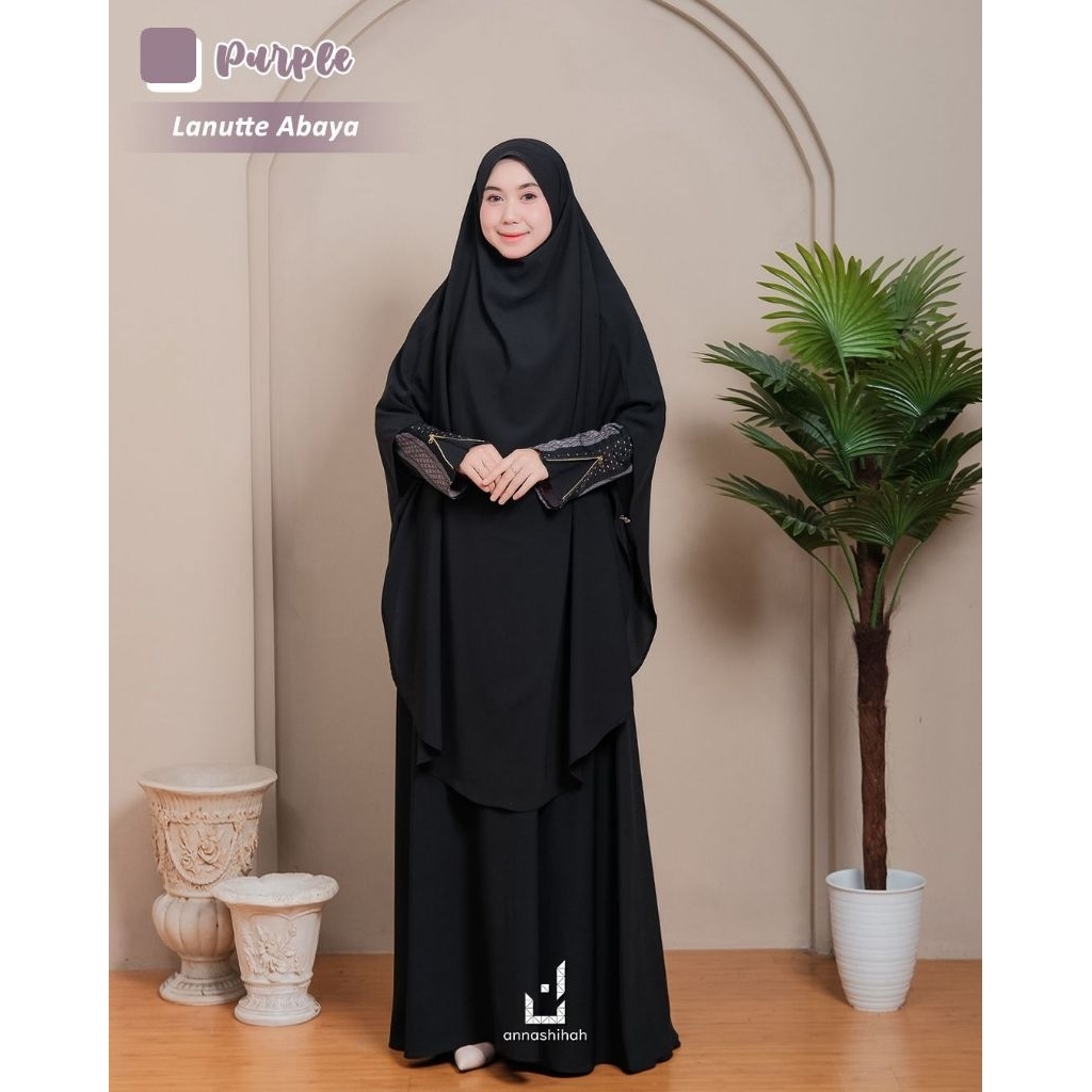 LANUTTE ABAYA SYAR'I BY. ANNASHIHAH // ABAYA SET CADAR // GAMIS SET FRANCKHIMAR