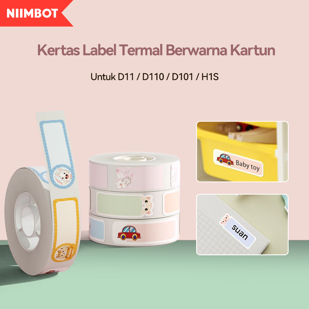 

NIIMBOT Label Stiker Gambar Bunga Lucu Model D11-D110-M-D101-H1S Tahan Air Minyak Bebas Kompatibel