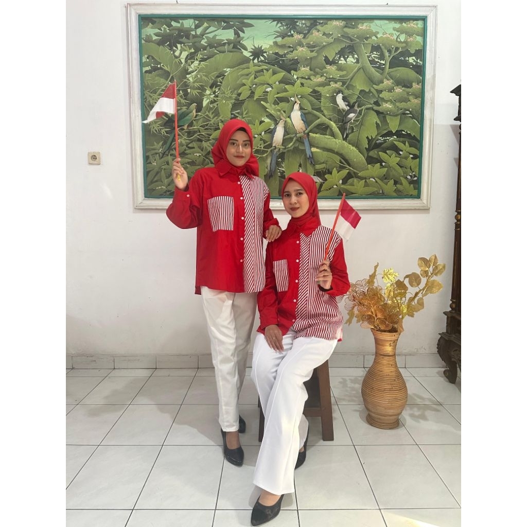 Blus merah putih
