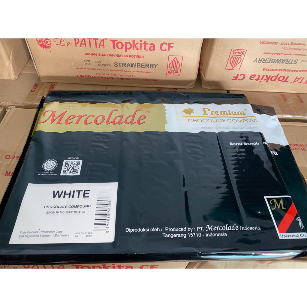 

COKLAT BLOK PUTIH MERCOLADE @ 5Kg | CHOCOLATE COMPOUND PREMIUM