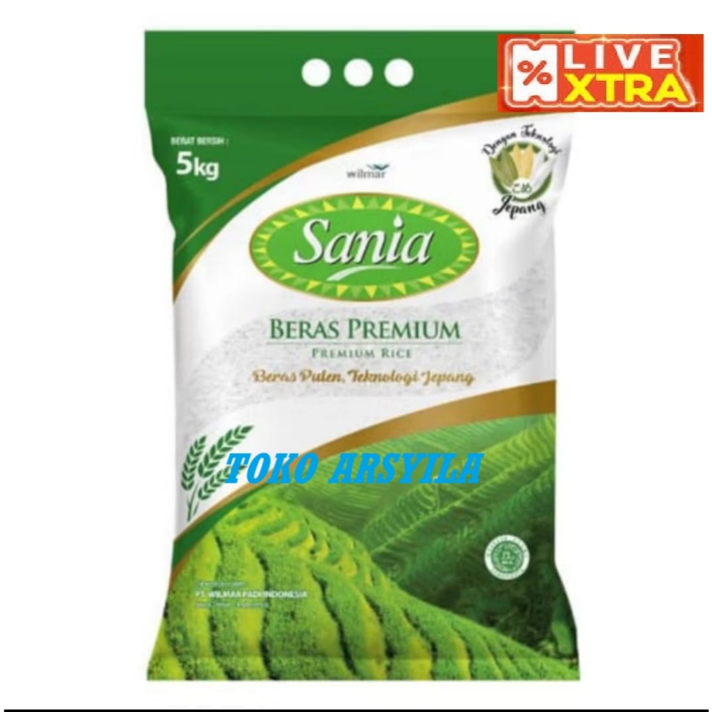 

BERAS SANIA/SUMO/ROJOLELE/RINJANI/DAUN SUJI KEMASAN 5 KG