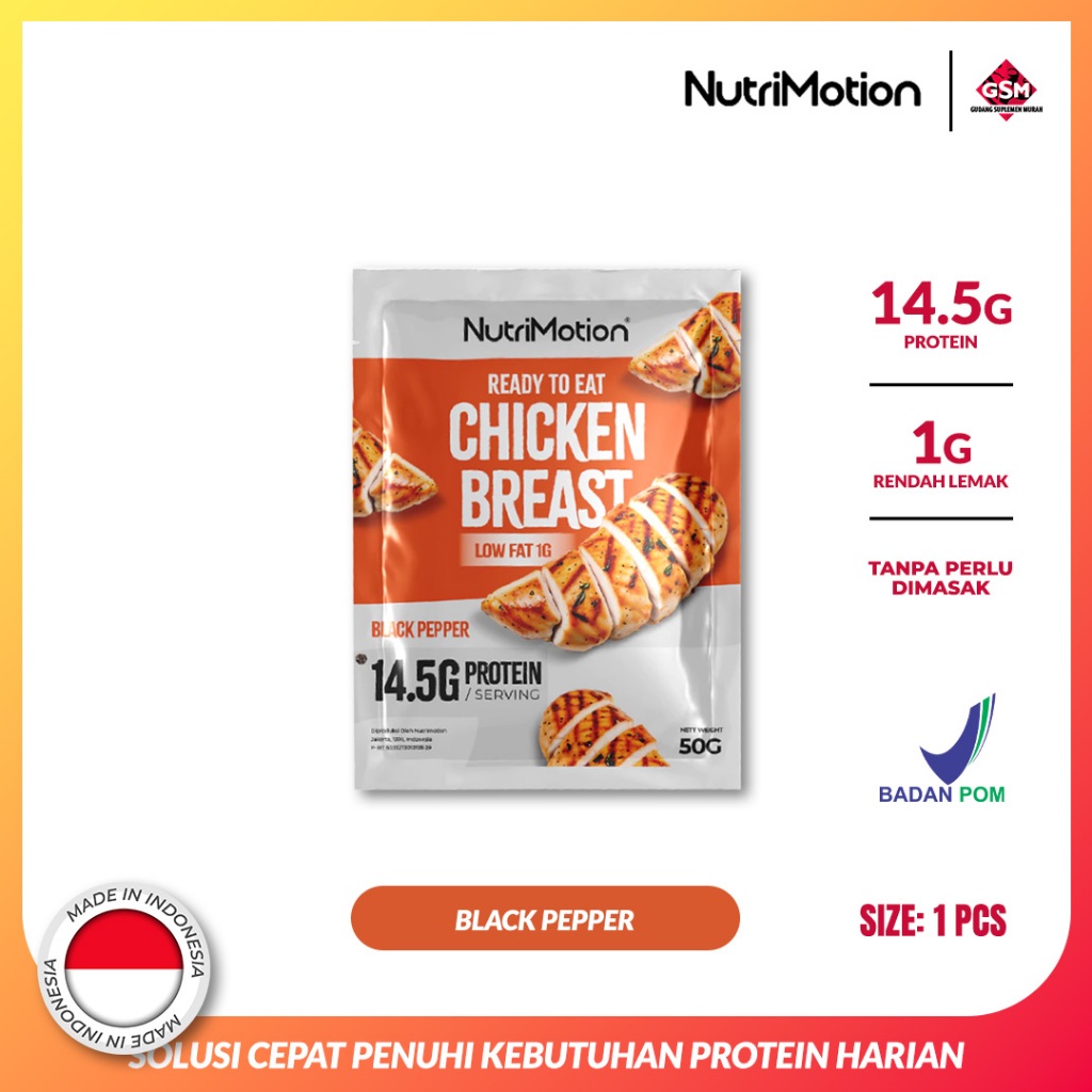 

Nutrimotion Chicken Breast Dada Ayam Siap Makan Tinggi Protein & Rendah Lemak