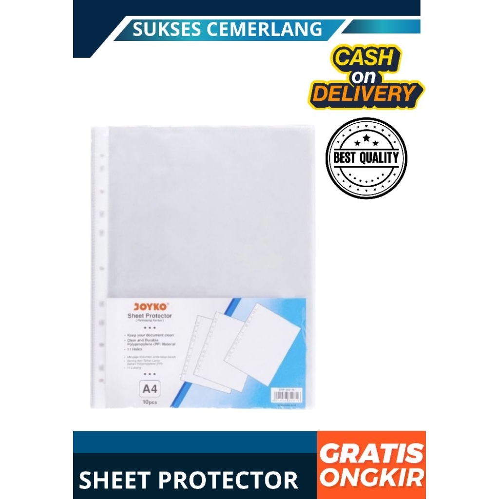 

[10 Lembar] sheetprotector pelindung kertas A4 perlindung kertas A4 murah