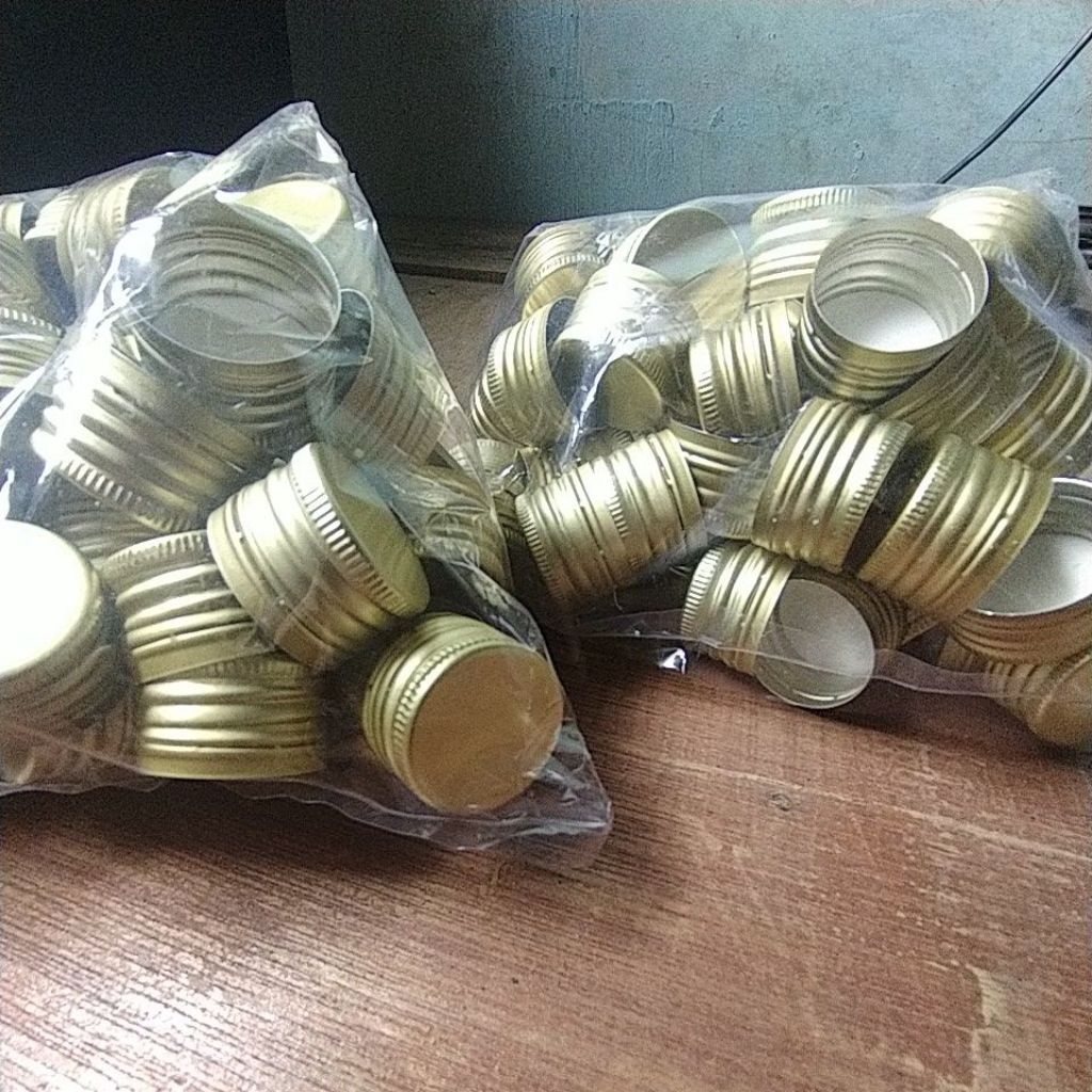Tutup*kaleng aluminium*gold