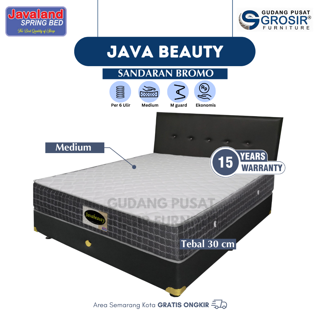 JAVALAND Spring Bed - JAVA BEAUTY Springbed+Divan+Sandaran
