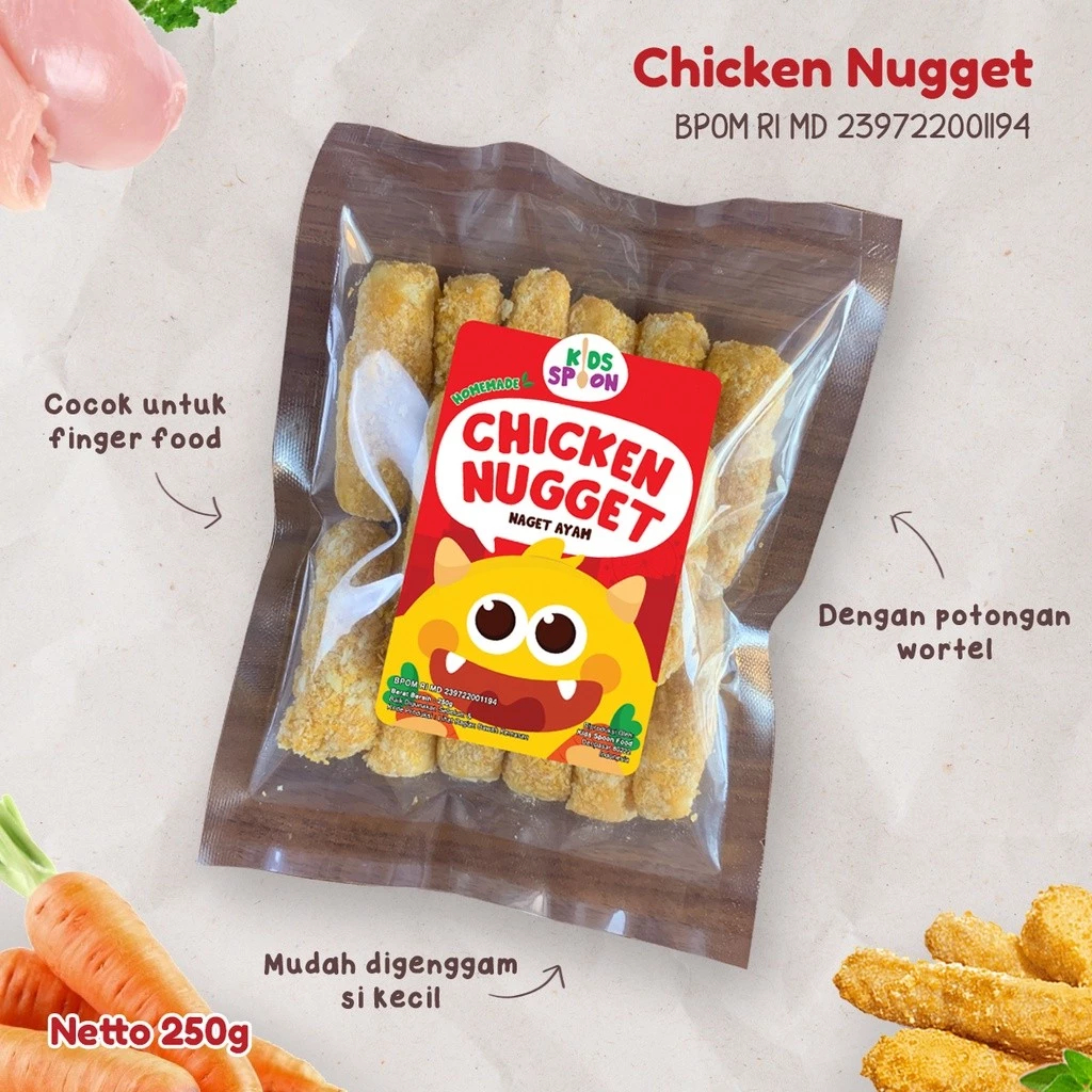 

Kids Spoon Chicken Nugget Ayam Homemade Untuk Anak Tanpa Pengawet & MSG / Nugget Ayam