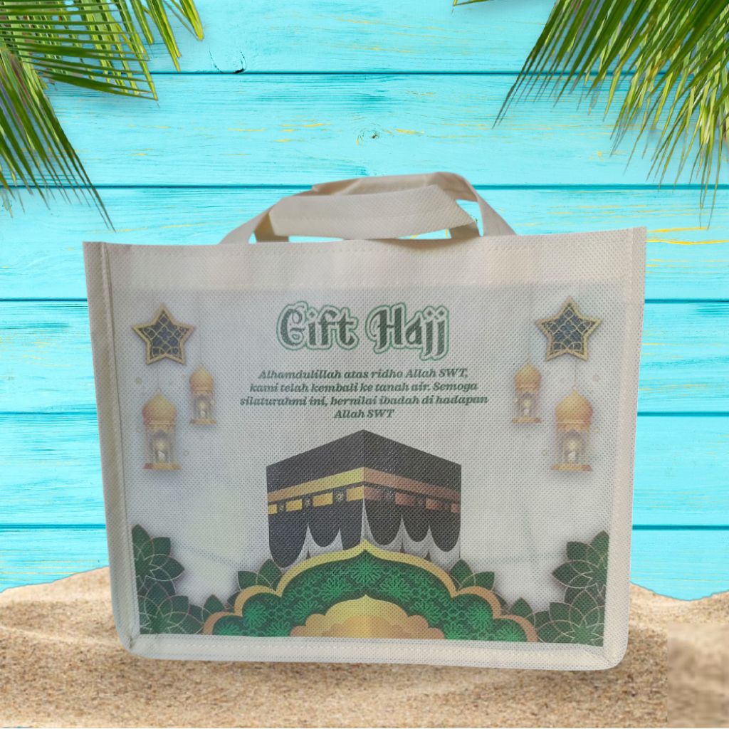 

Tas spunbound cantik elegan souvenir haji umrah