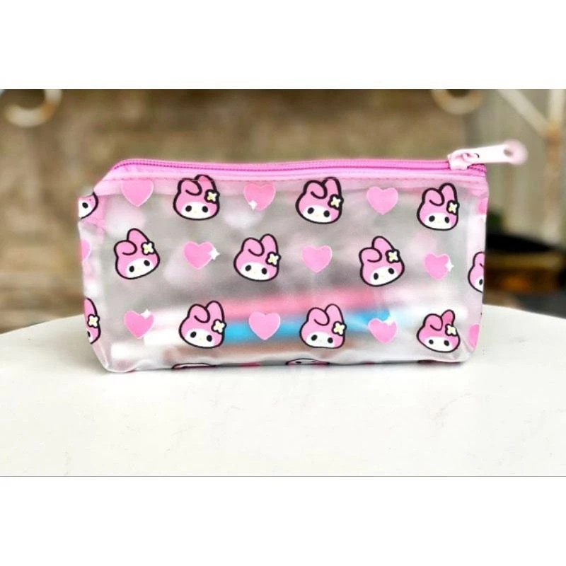 

Tempat Pensil Unik Bahan Mika Buram Resleting