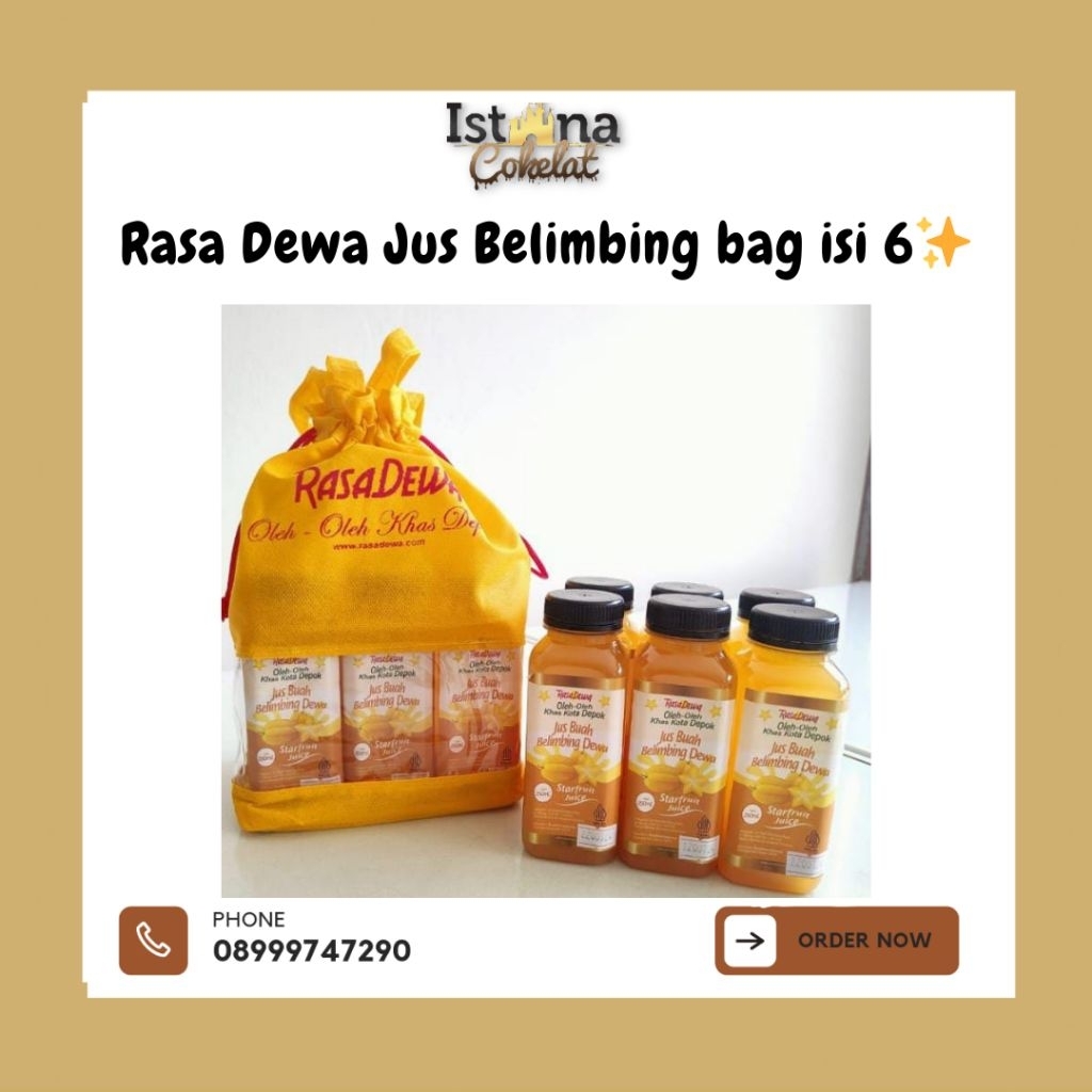 

Jus Buah Belimbing Bag(isi 6 botol) khas depok