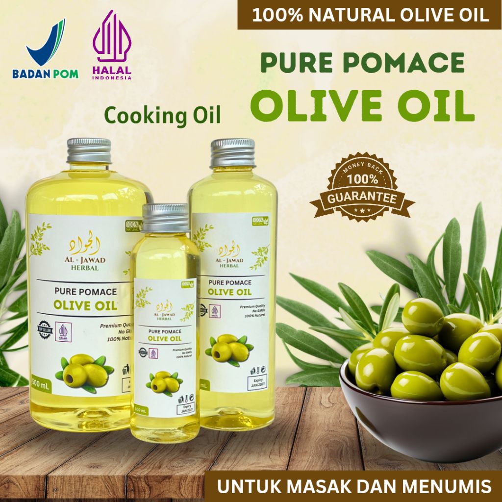 

Pomace Olive Oil l Minyak Zaitun Pomace buat Masak Menumis dan Perawatan Kulit l Al Jawad