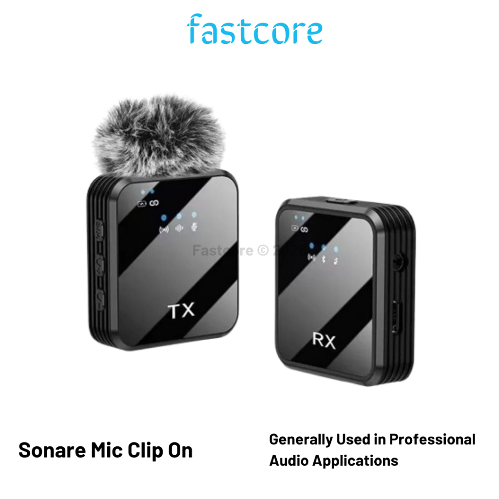 Sonare C501 Mic Clip On Mikrofon Contect Creator Vlog ASMR Wireless 1 Channel Mic