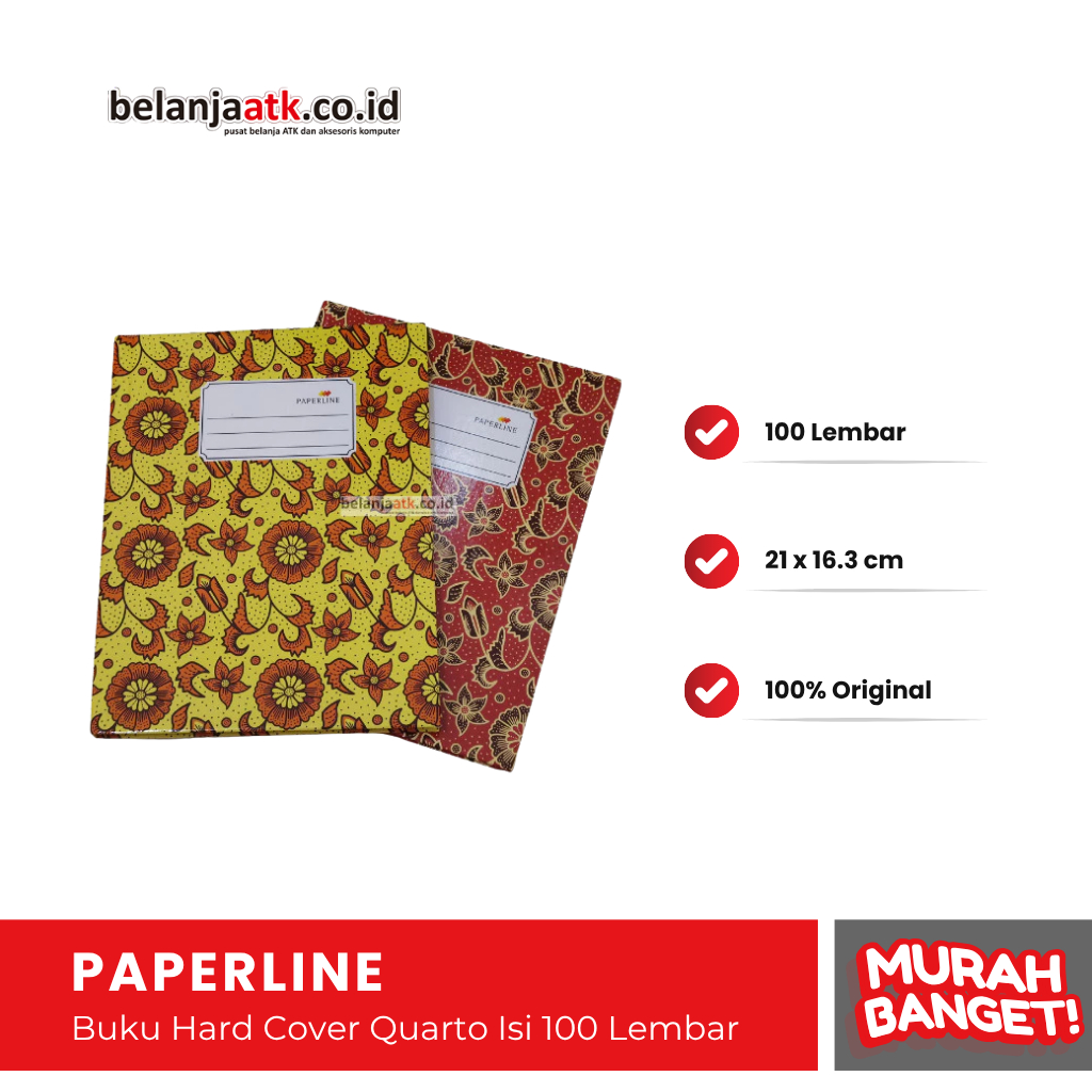 

Buku Hard Cover Paperline Quarto Isi 100 Lembar
