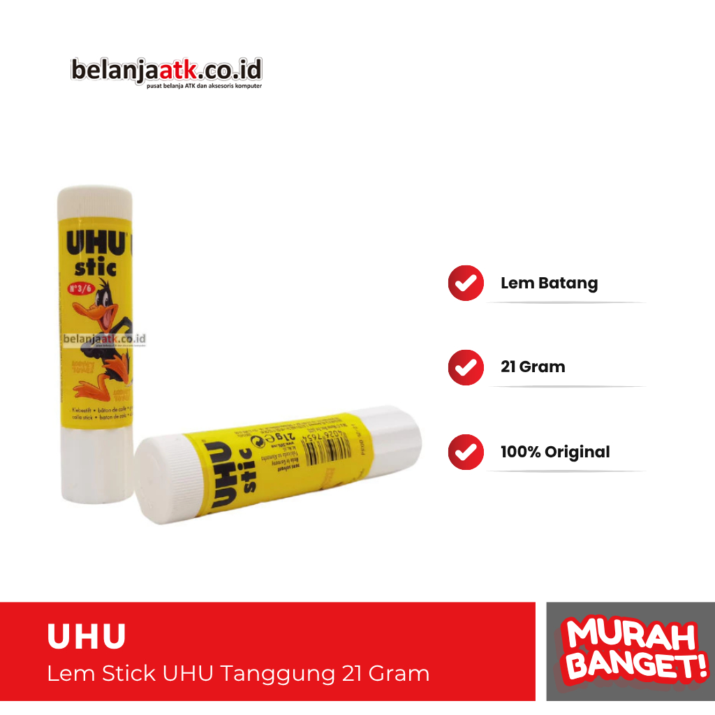 

Lem Stick UHU Tanggung 21 Gram