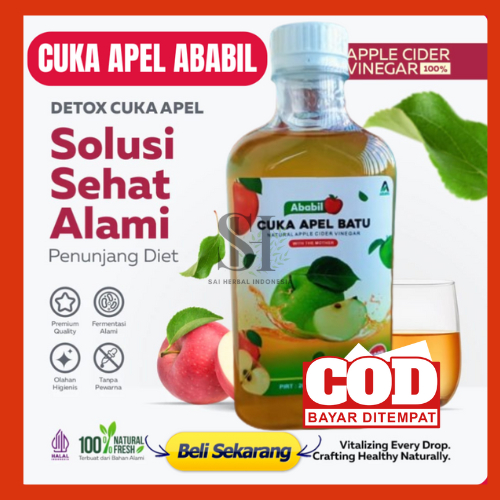

(COD) CUKA APEL ASLI MALANG - Cuka Apel Fermentasi 300 ml Cuka Apel 100% Tanpa Pengawet