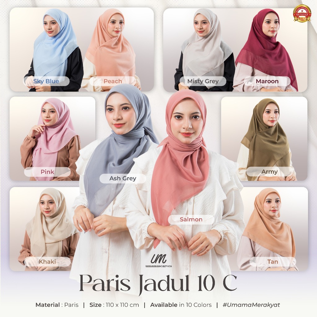 Hijab Umama Scarf Kerudung Paris Ori Metal Logo 110x110