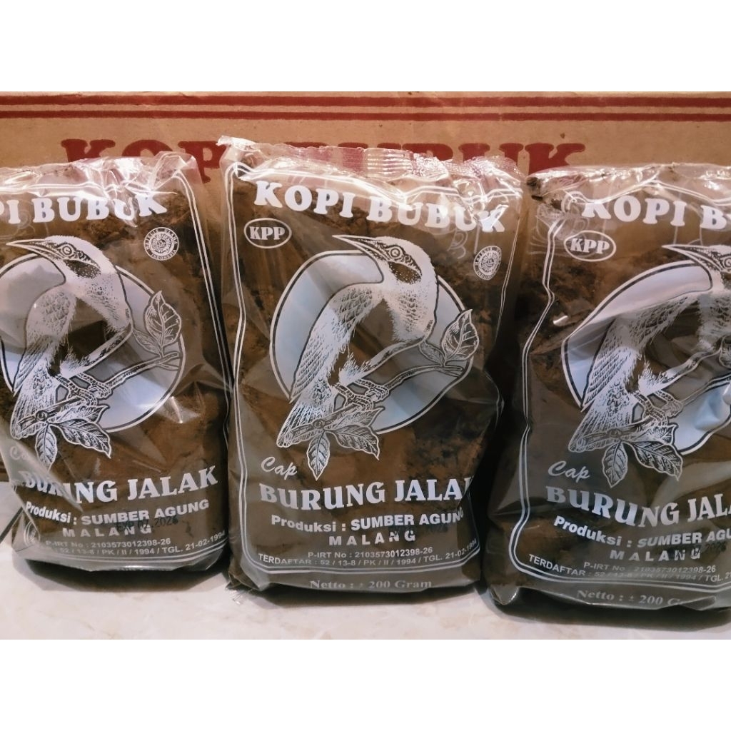 

2pcs Kopi bubuk cap jalak malang 200gr