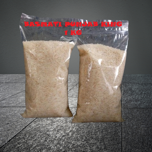 

Beras Basmati Punjab King Extra Long Kemasan Repack 1kg Basmati Creamy Sella Rice