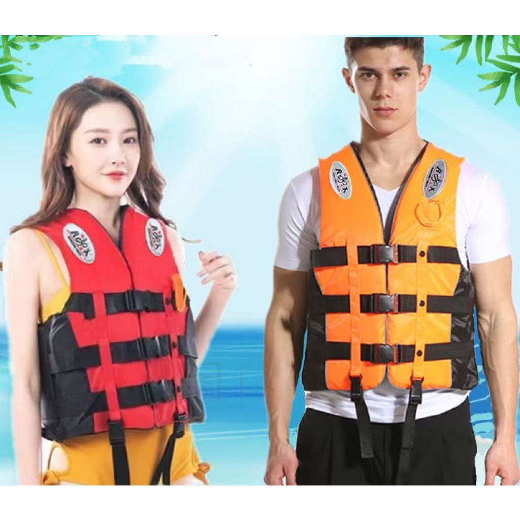 Outdoor Adult Swimming Life Jacket Adjustable Buoyancy Survival Suit Polyester Drifting Safety Life 