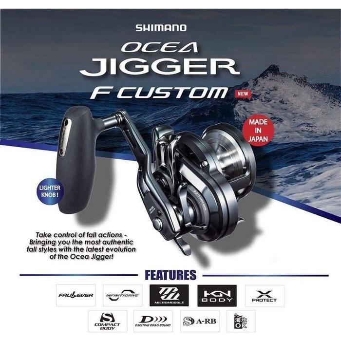 Gulungan Reel Pancing Shimano Ocea Jigger F Custom  2001NRHG Model 2019 - 2001NRHG Left