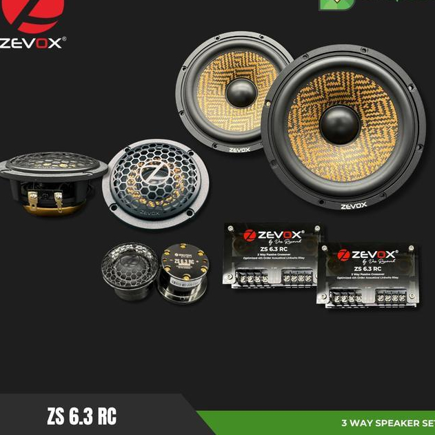 ZEVOX ZS 6.3 RC Speaker 3-Way Component Split 6,5" ZS-6.3RC by Vox