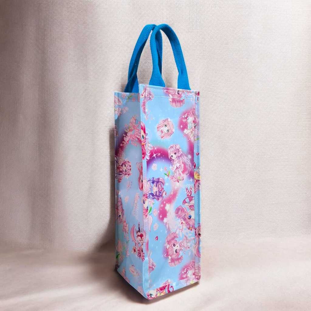 Tas Tumbler Botol 2 Liter Size 12 x 12 x 32 Cm Bahan Kanvas Waterproof Tebal Motif Anime Barbie Lucu