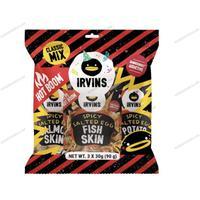 

Irvins Classic Mix Hot Boom - Paket Isi 3 x 30g (90g) - Spicy Salted Egg Fish Skin, Salmon Skin & Potato