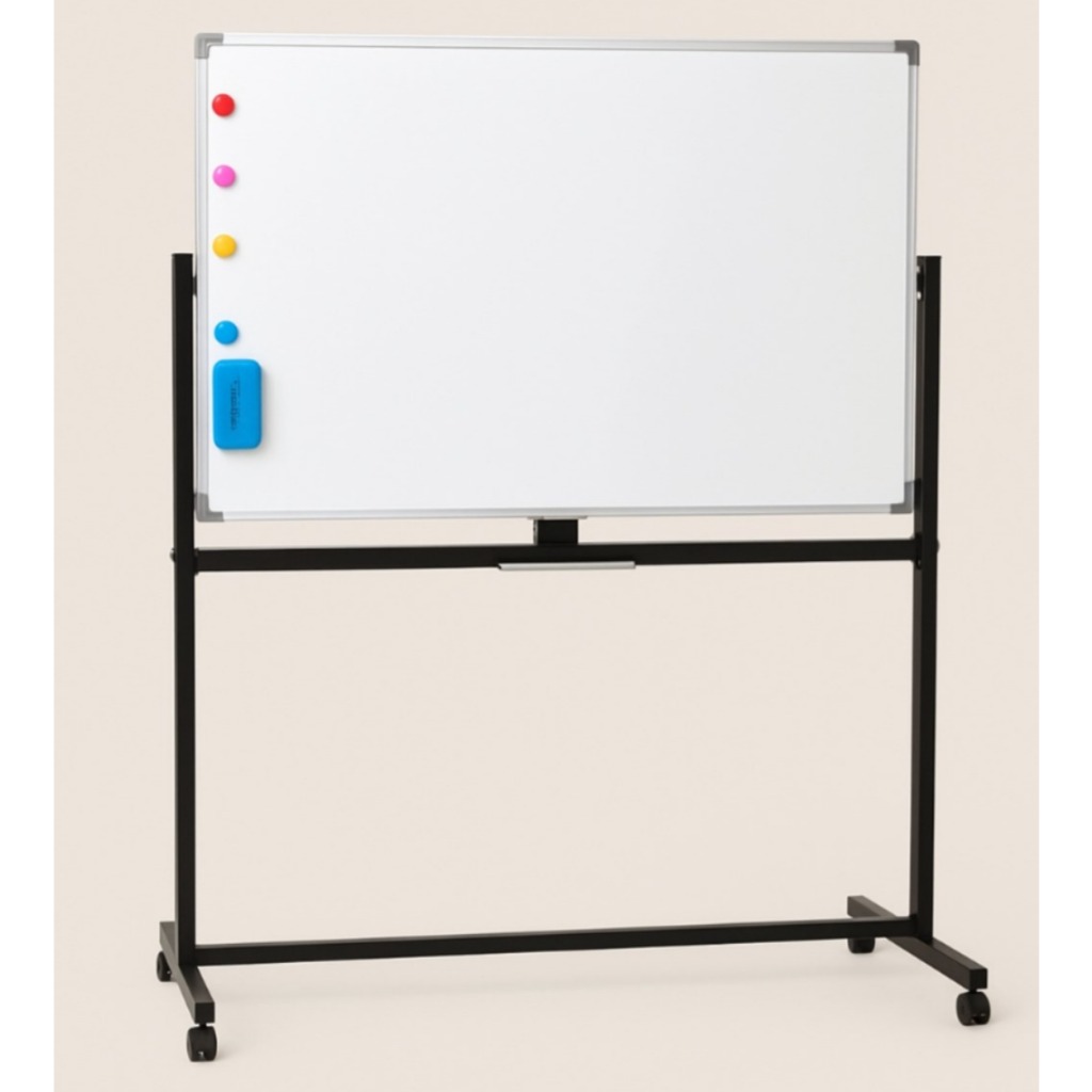 

Papan Tulis Putih Standing Kaki Besi Roda – Whiteboard Mobile Bisa Lepas Pasang