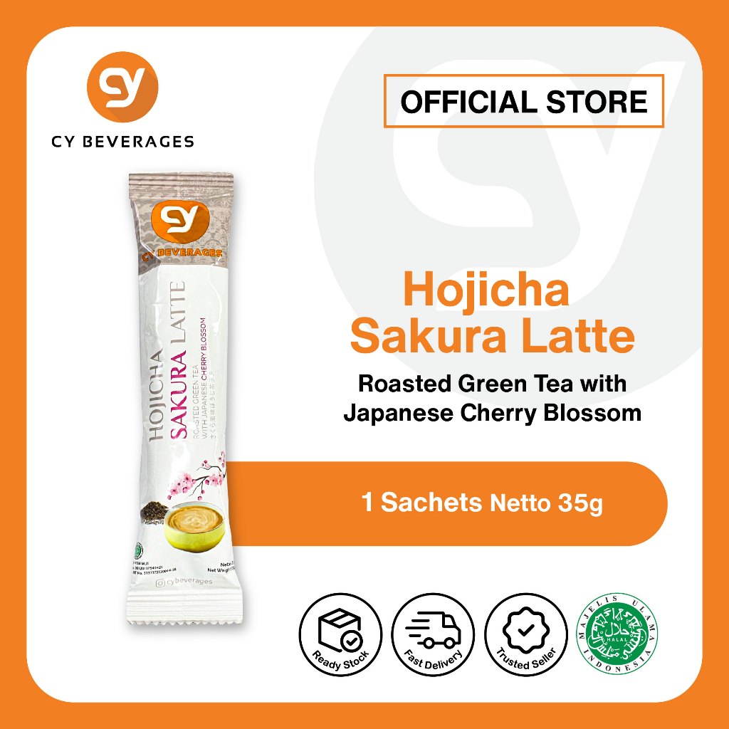 

CY Hojicha Sakura Latte Roasted Matcha Latte - 1 Stick 35gr
