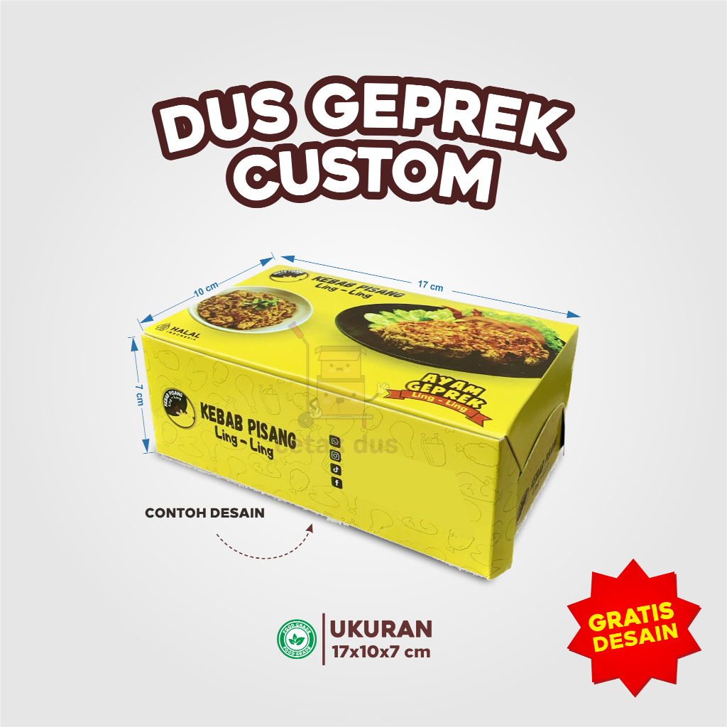 DUS Fried Chicken Custom / Dus Ayam Geprek / Dus Ayam Goreng Custom / Lunch Box Fried Chicken