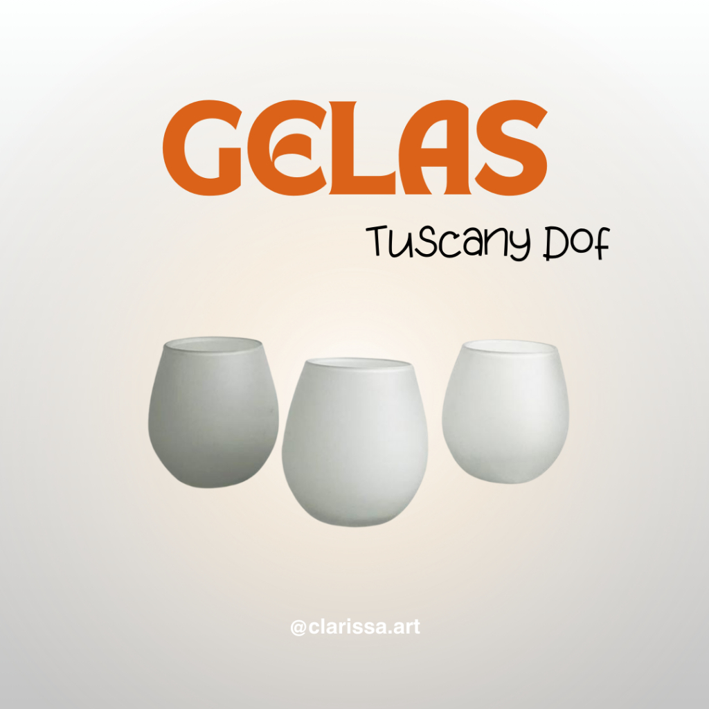 Gelas Tuscany Dof Bahan Kaca - Souvenir Murah