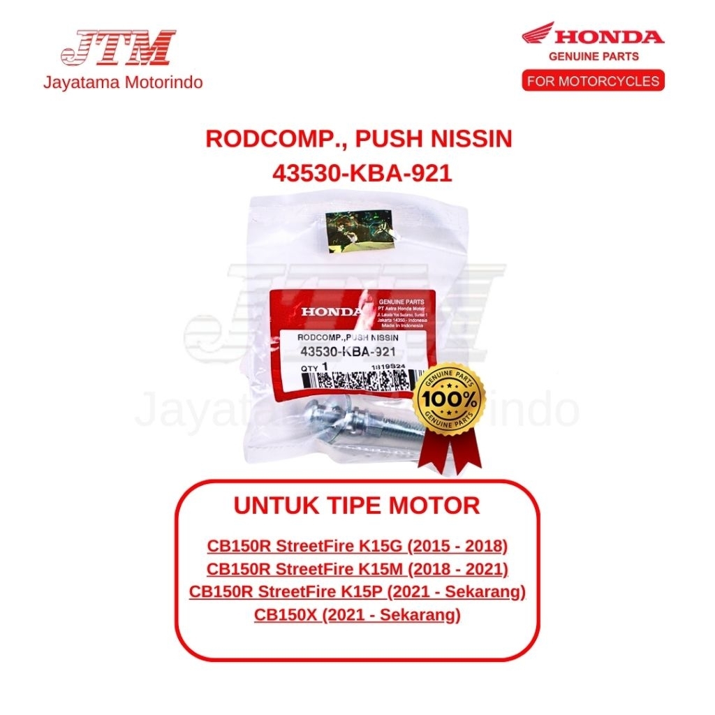 PENEKAN MASTER REM BELAKANG CB 150R 43530-KBA-921