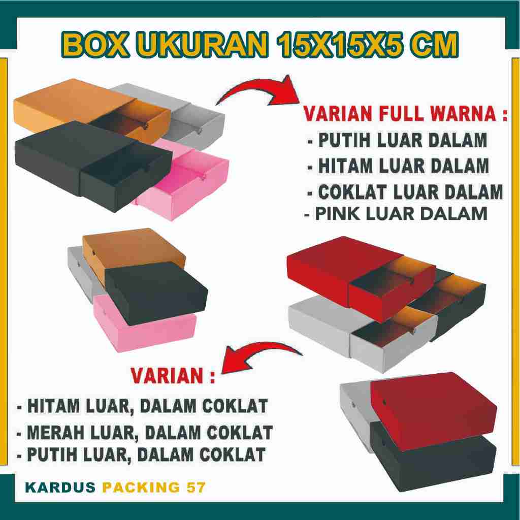 

Box 15x15x5 cm / Box Slide (Sledding) / Kardus Polos