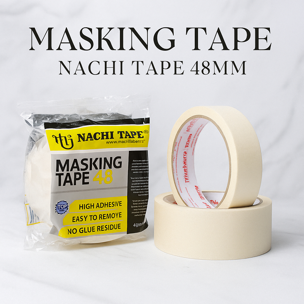 

Masking Tape 48mm Nachi Lakban Kertas 48mm Plakban Selotip Isolasi Solasi