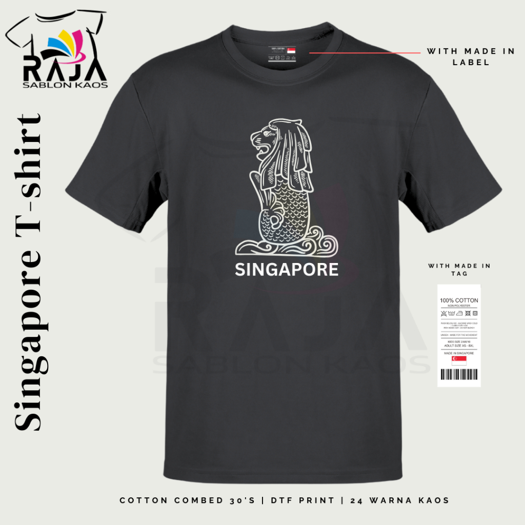 Baju Souvenir Negara Singapore  Kaos Oleh-oleh Negara Singapore Type 3