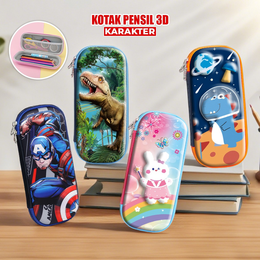 

Kotak Pensil 3D Karakter Timbul Tempat Pensil Anak Sekolah TK / Tempat Penyimpanan Alat Tulis Anti Air Import stockami A39