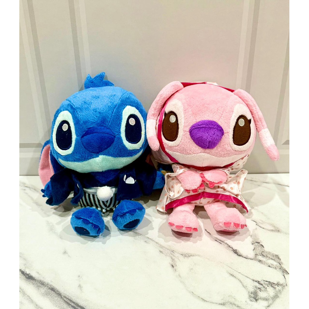 Boneka Plushie Stitch & Angel Sepasang Kimono Wedding Limited Edition Disney