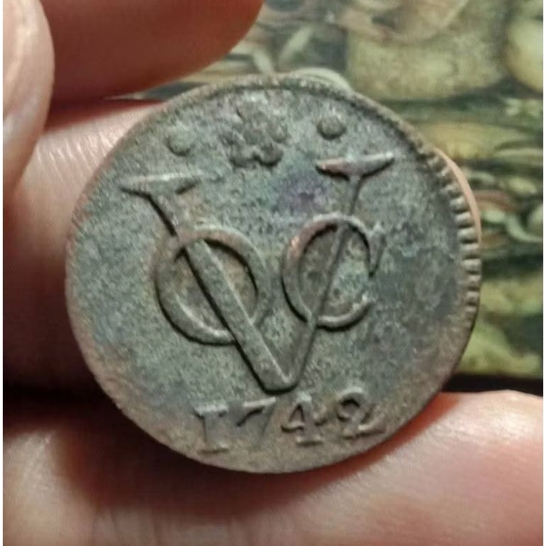 koleksi koin kuno voc holland 1742