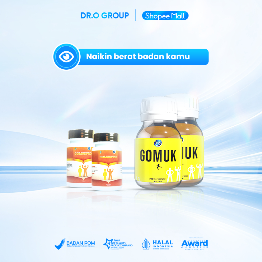 Gomuk 250ml / Paket Hemat Gomuk & Gomuk Pro / Suplemen Penggemuk / 2 MADU + 2 KAPSUL