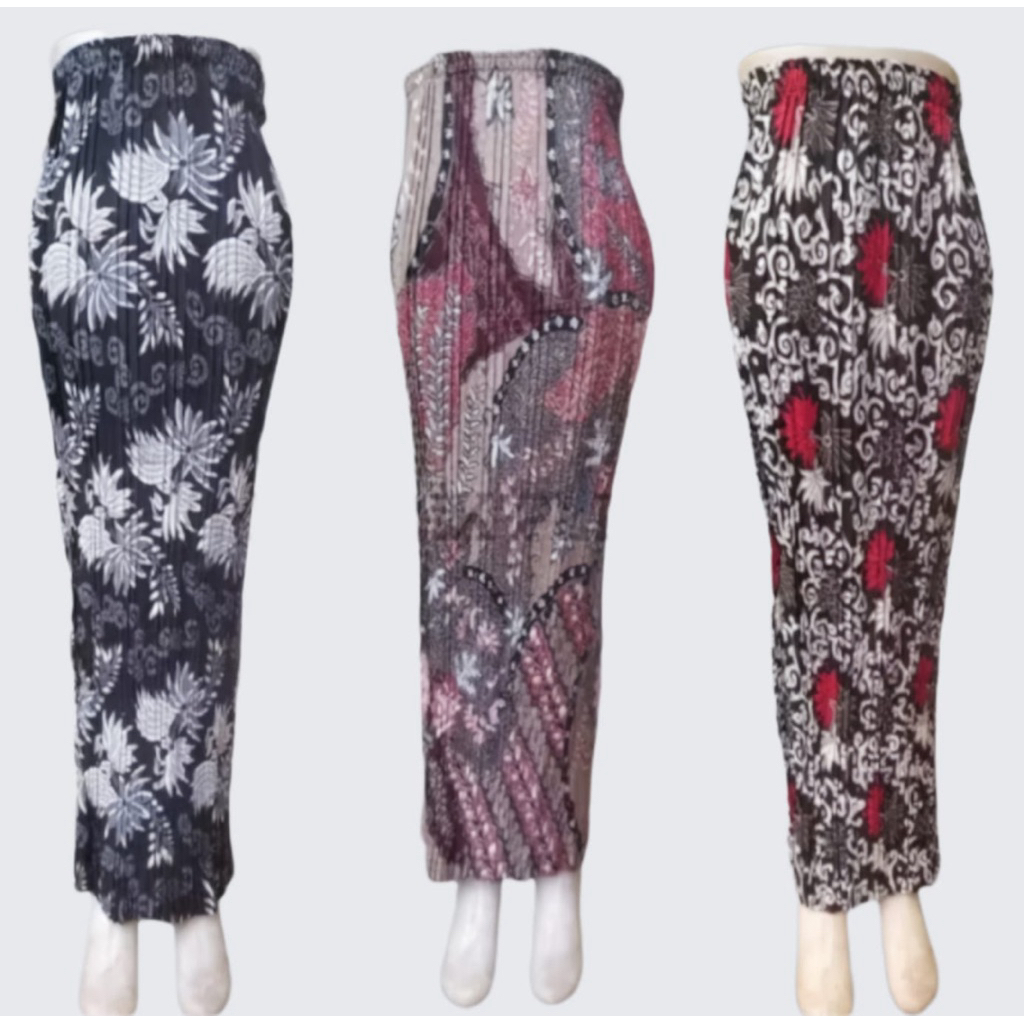 Auryn - Rok Plisket Batik Bawahan Kebaya / Bawahan Kebaya wisuda / Bawahan Kebaya Pesta / Bawahan Ke