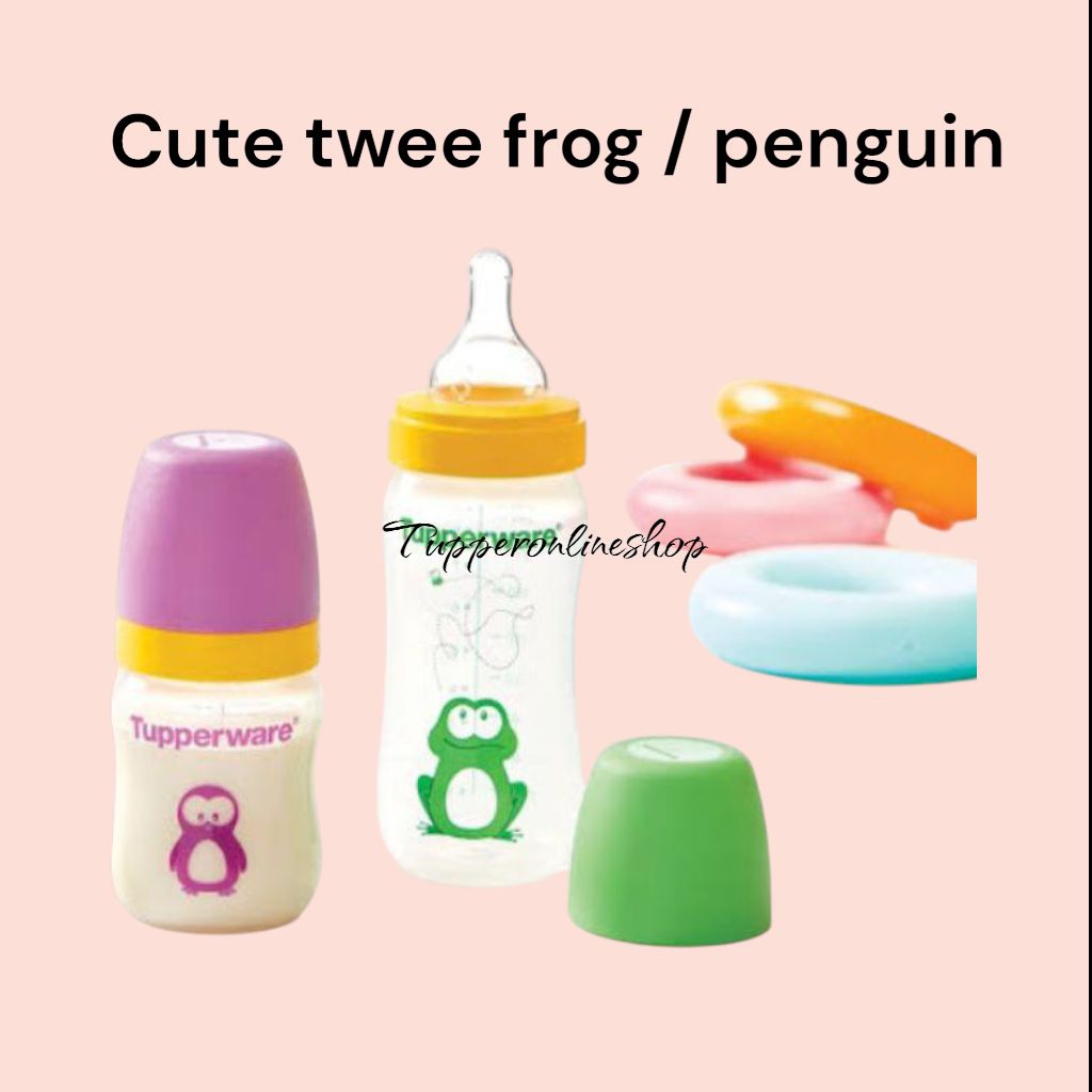 Cute twee tupperware / nipple tupperware / dot tupperware / botol susu bayi