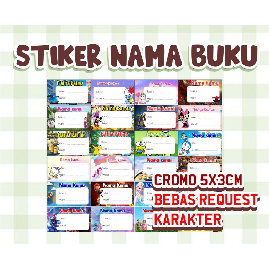 

STIKER LABEL BUKU CUSTOM