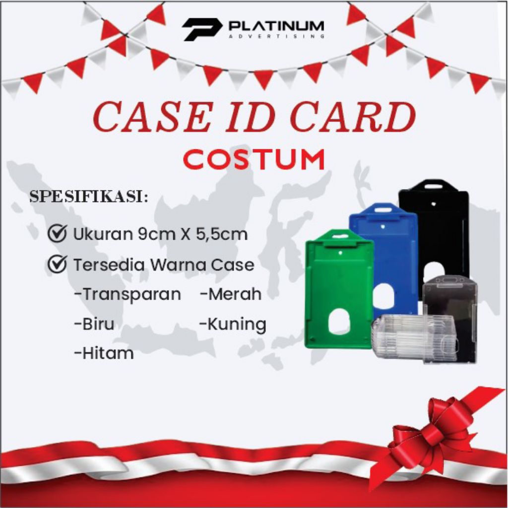 

ID CARD CASE TRANSPARAN / PLASTIK CASE / CASE ID CARD WARNA / CARD HOLDER / TEMPAT ID CARD TRANSPARAN BENING