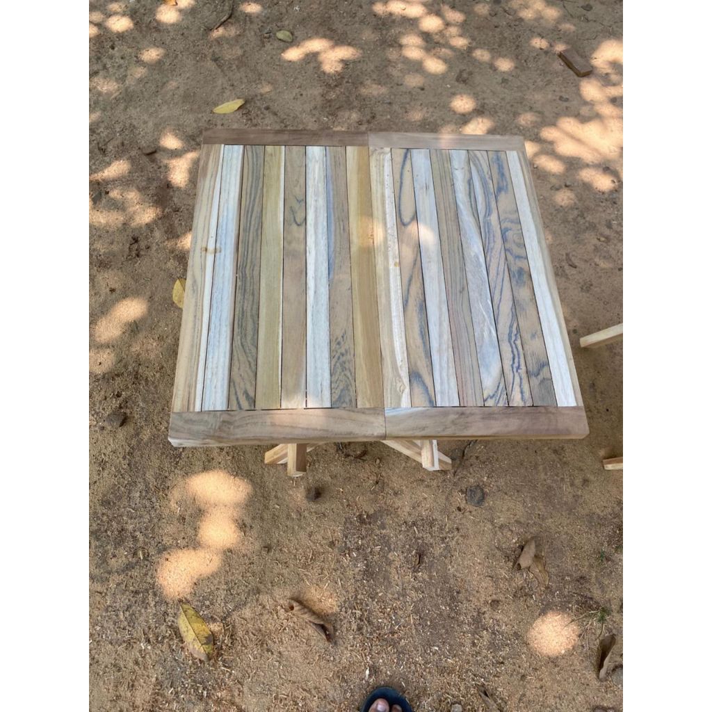 meja taman kayu jati