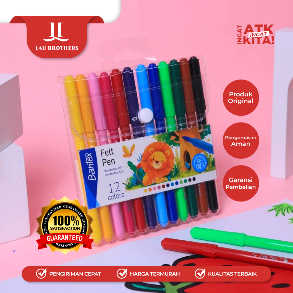

BANTEX PULPEN FELT/ FELT PEN 12 BK3016 (1SET)