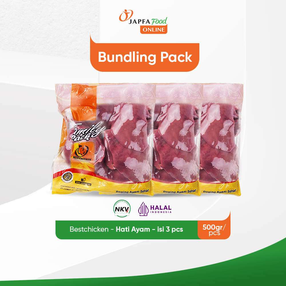 

Bestchicken Bundling Hemat Hati Ayam Bersih 500 gr - Isi 3 pack