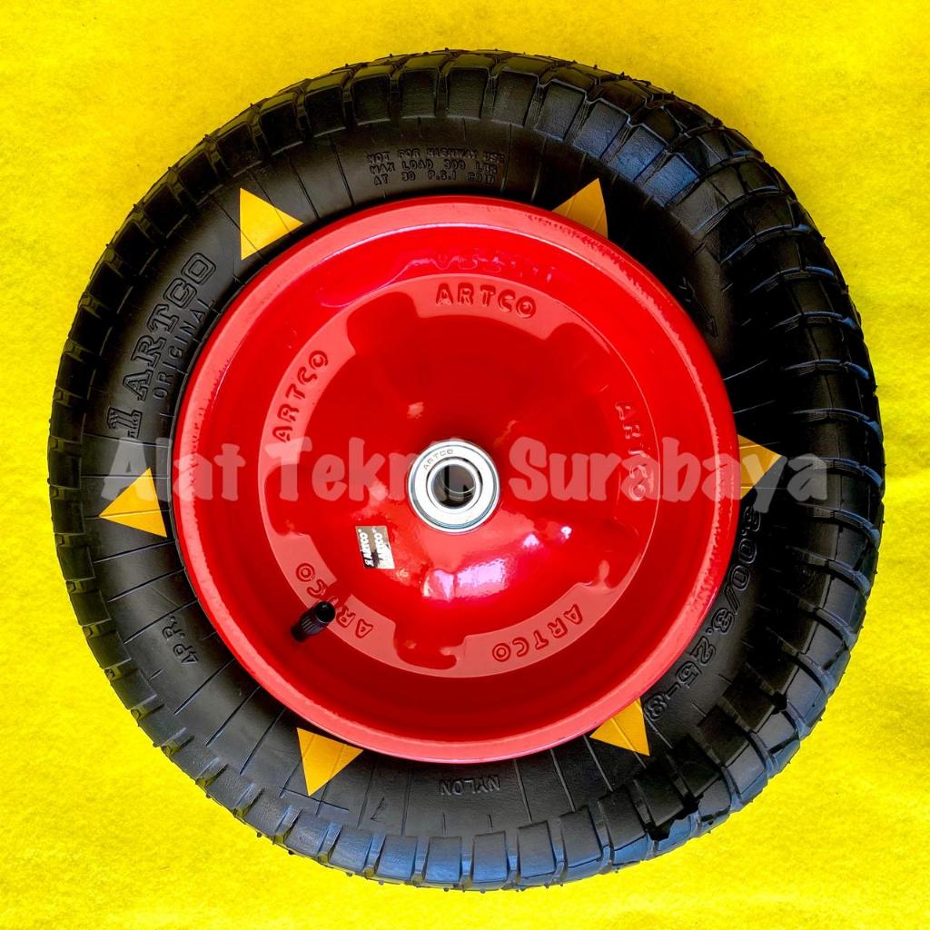 RODA GEROBAK MERK ARTCO ASLI ORIGINAL BAN MATI / HIDUP DORONG SORONG PASIR KERAS LENGKAP KOMPLIT VER